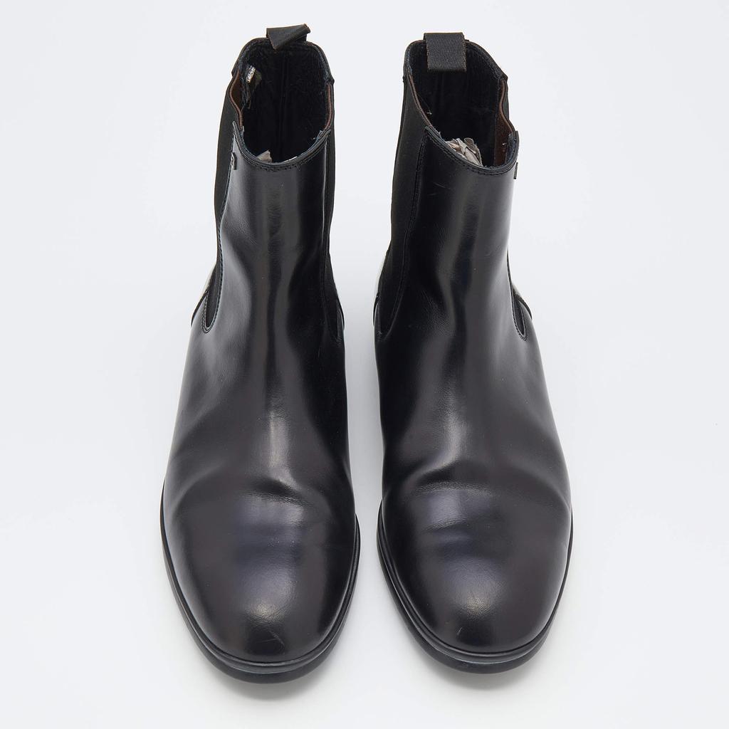 Fendi Black Leather FF Chelsea Boots Size 41.5商品第3张图片规格展示