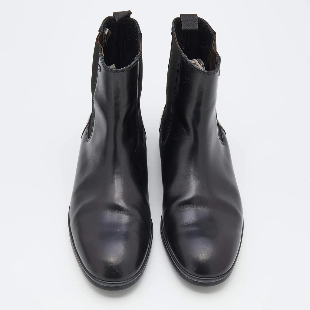 商品[二手商品] Fendi|Fendi Black Leather FF Chelsea Boots Size 41.5,价格¥2279,第3张图片详细描述