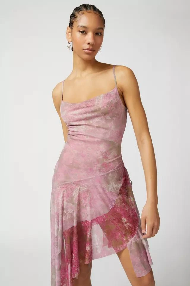 商品Urban Outfitters|UO Phoebe Mesh Asymmetrical Midi Dress,价格¥229,第2张图片详细描述