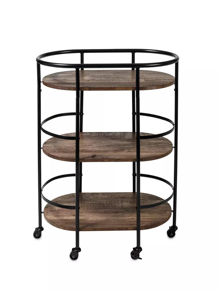 商品Honey Can Do|Three-Tier Wood Rolling Bar Cart,价格¥1347,第1张图片