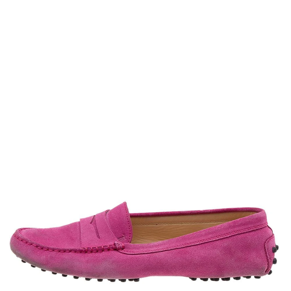 商品[二手商品] Tod's|Tod's Pink Suede Penny Slip Loafers Size 39,价格¥844,第2张图片详细描述