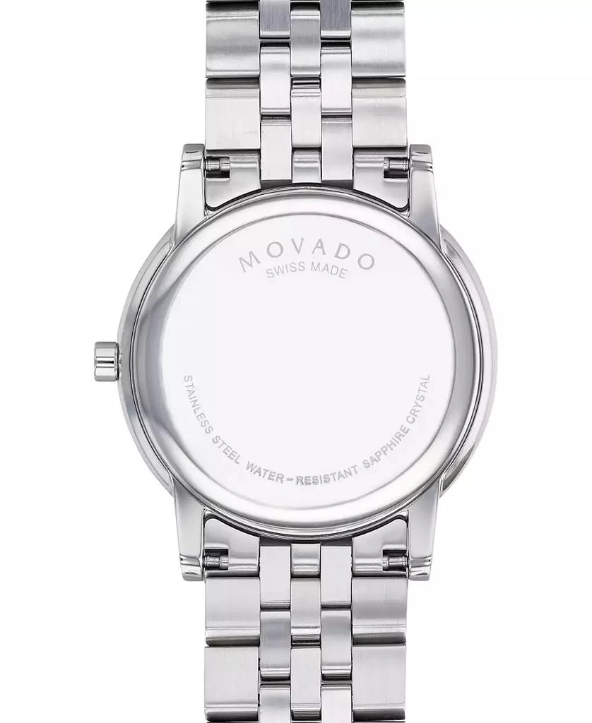 商品Movado|Men's Swiss Museum Classic Diamond-Accent Stainless Steel Bracelet Watch 40mm,价格¥9599,第3张图片详细描述