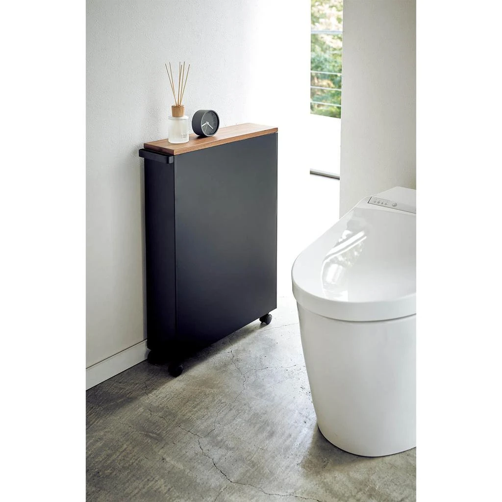 商品Yamazaki|Yamazaki Tower Semi Closed Storage Cart - Black,价格¥953,第4张图片详细描述