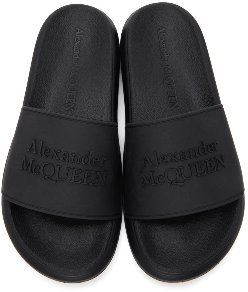 商品Alexander McQueen|Black Logo Pool Slides,价格¥2150,第7张图片详细描述