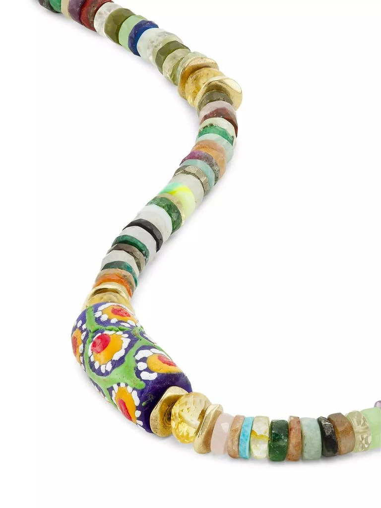 商品Room Service|Massai 24K-Gold-Plated &amp; Mixed-Media Beaded Necklace,价格¥1167,第3张图片详细描述