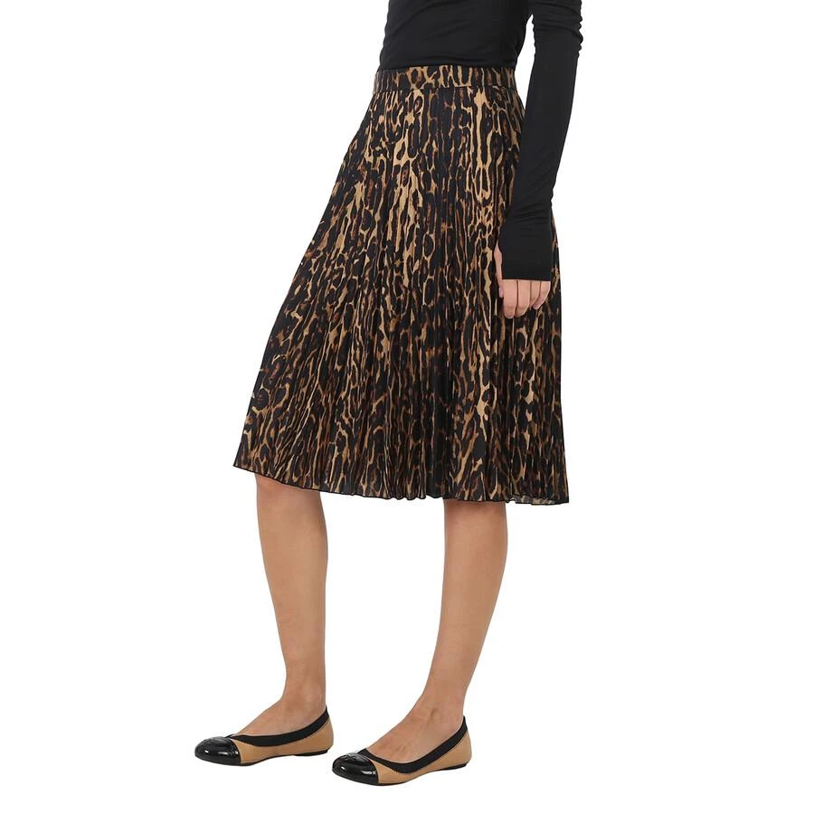 商品Burberry|Ladies Rersby Leopard Print Pleated Skirt,价格¥1392,第2张图片详细描述