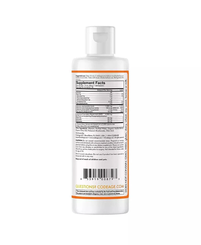 商品Codeage|Nanofood Wonder-C Liposomal Vitamin C Liquid Supplement - 16 fl oz,价格¥224,第5张图片详细描述