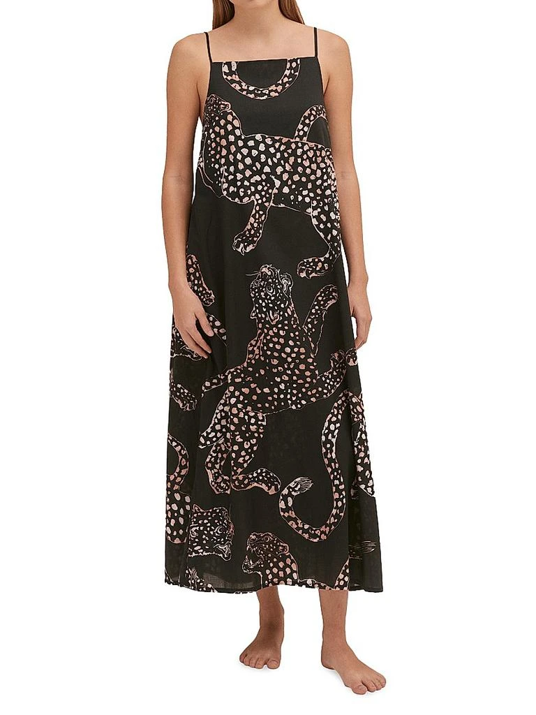 商品Desmond & Dempsey|Jag-Print Cotton Nightie,价格¥1438,第2张图片详细描述