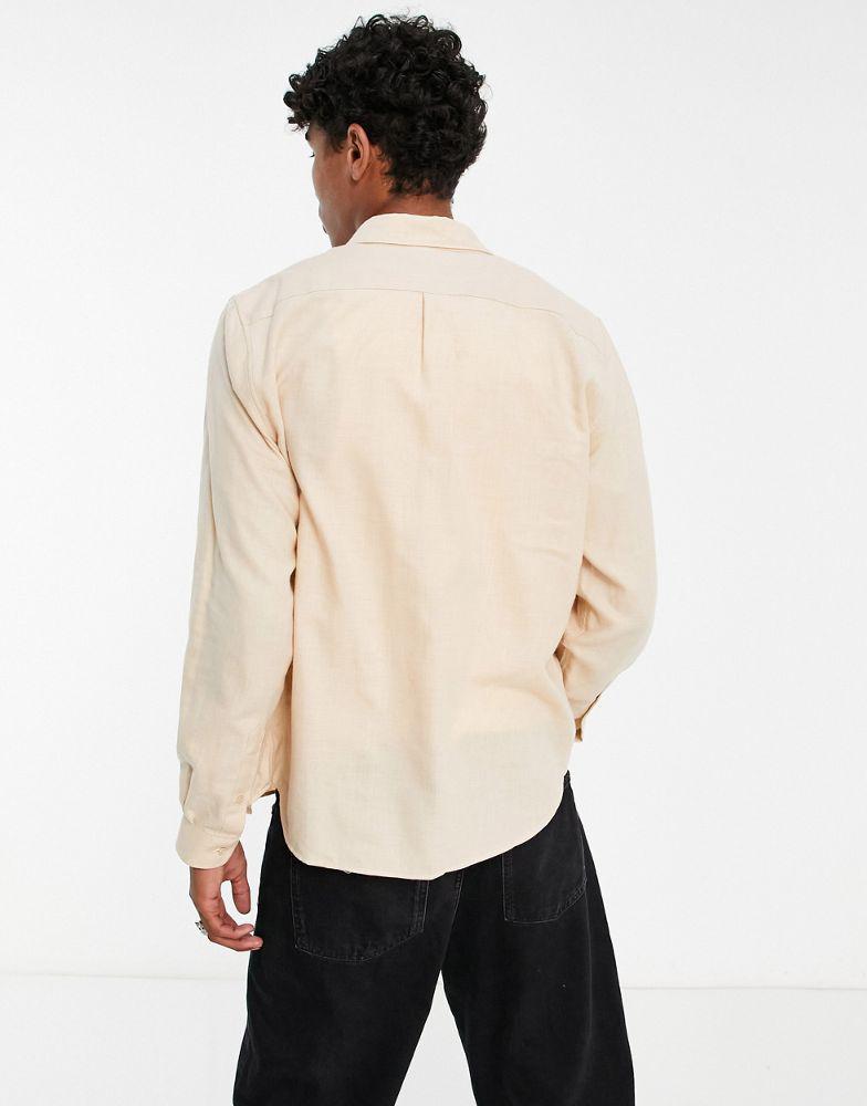 Lacoste printed long sleeve shirt in beige商品第2张图片规格展示