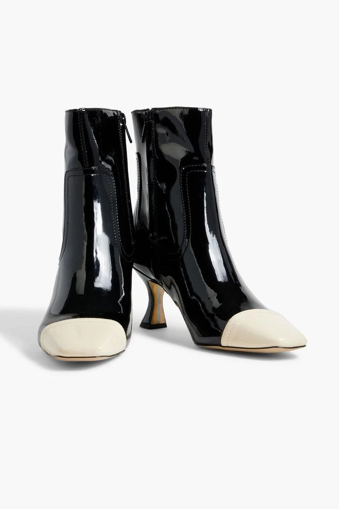 商品Sam Edelman|Liivia two-tone faux patent leather ankle boots,价格¥387,第2张图片详细描述