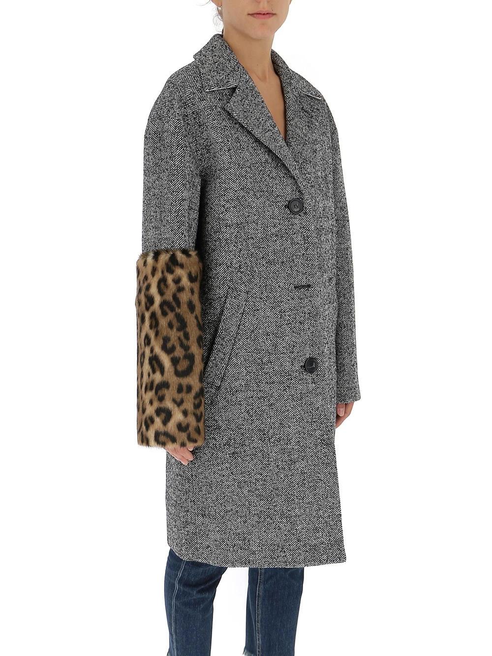 商品【商品预售7天】 N°21|N°21 女士大衣 N0123045F911 灰色,价格¥3861,第4张图片详细描述