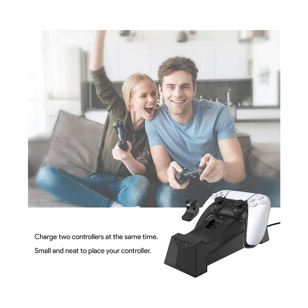 商品Wasserstein|Charging Station for Sony Playstation 5 DualSense Controller - Make Your PS5 Gaming Experience More Convenient with this Charger Black,价格¥224,第2张图片详细描述