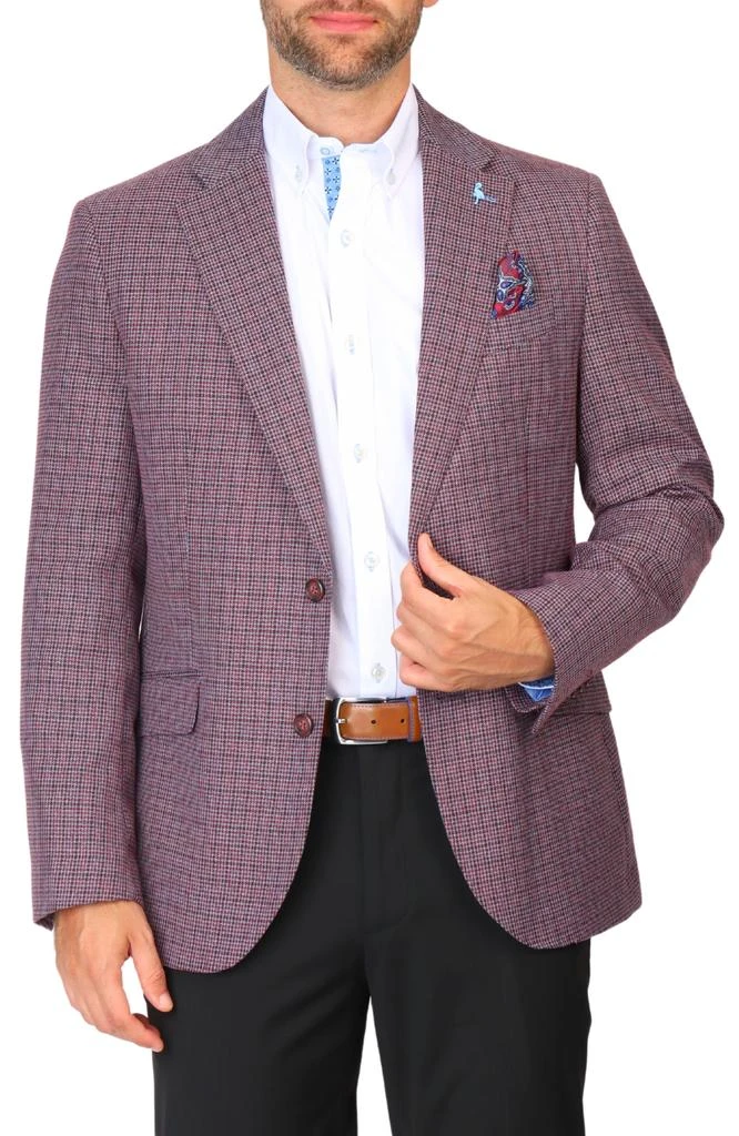 商品TailorByrd|Merlot Micro Houndstooth Sport Coat,价格¥1034,第1张图片