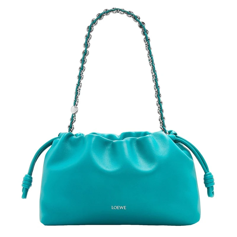 商品Loewe|【预售3-7天】LOEWE罗意威24新款 女士中号蓝色纳帕小羊皮磁扣手提包,价格¥23584,第4张图片详细描述