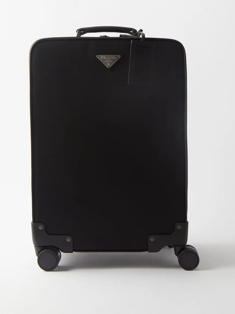 商品Prada|Logo-plaque nylon and leather cabin suitcase,价格¥30363,第1张图片