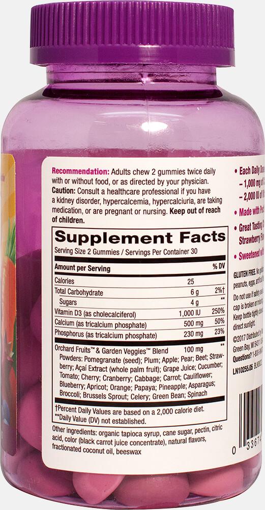 Mineral Supplements: Alive!® Calcium + D³ Gummies商品第3张图片规格展示