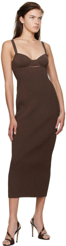 商品Magda Butrym|Brown Bustier Midi Dress,价格¥3025,第4张图片详细描述