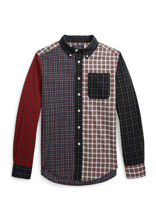 商品Ralph Lauren|Lauren Childrenswear Boys 8 20 Plaid Cotton Poplin Fun Shirt,价格¥198,第1张图片