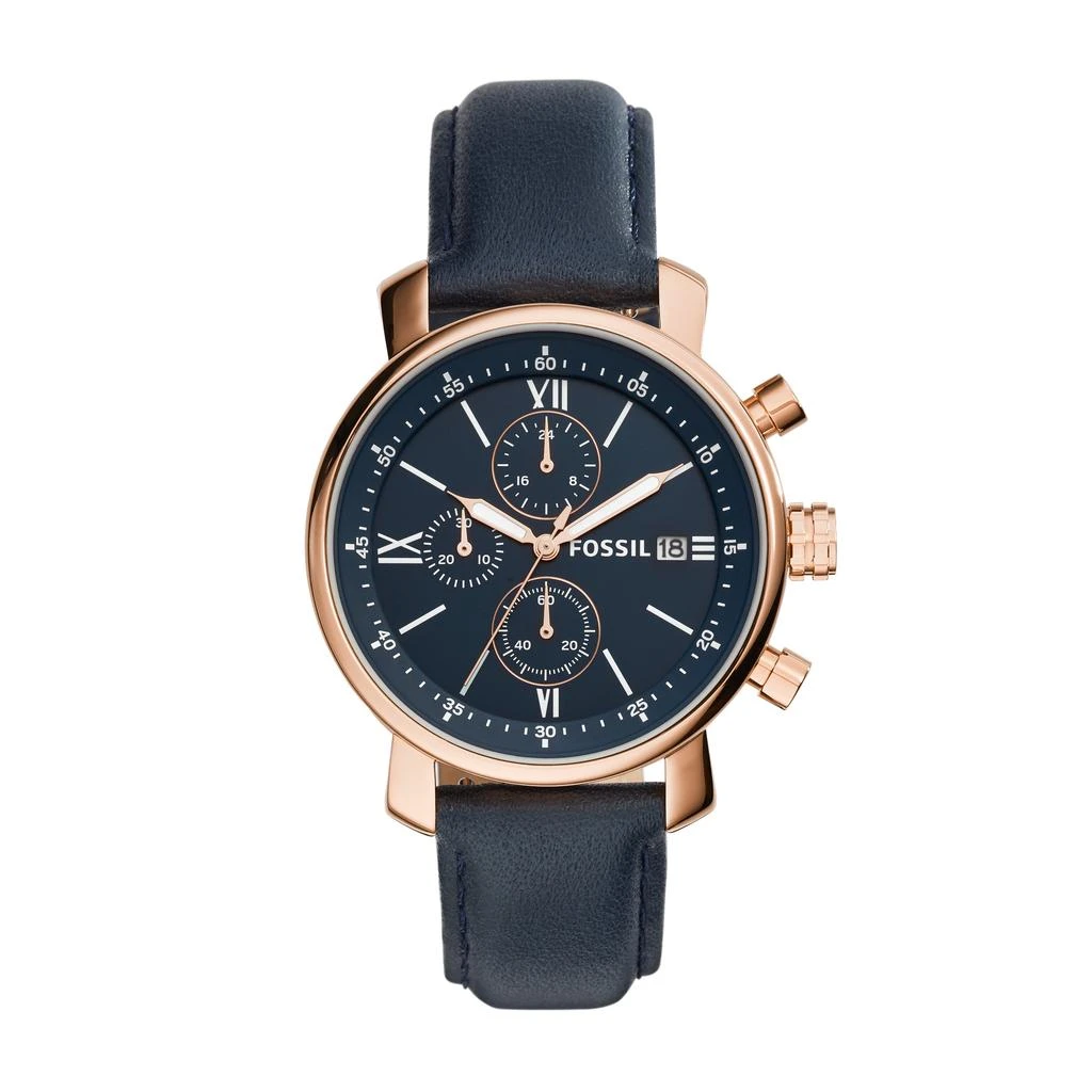 商品Fossil|Fossil Men's Rhett Chronograph, Rose Gold-Tone Stainless Steel Watch,价格¥446,第1张图片