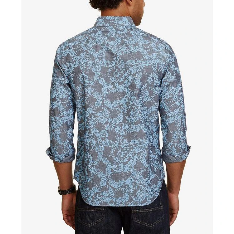 商品Nautica|Men's Chambray Floral Long-Sleeve Shirt,价格¥135,第3张图片详细描述