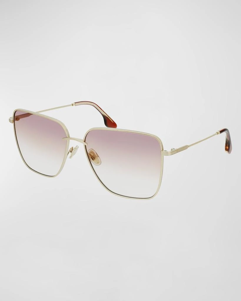 商品Victoria Beckham|Oversized Square Hammered Metal Sunglasses,价格¥3054,第1张图片