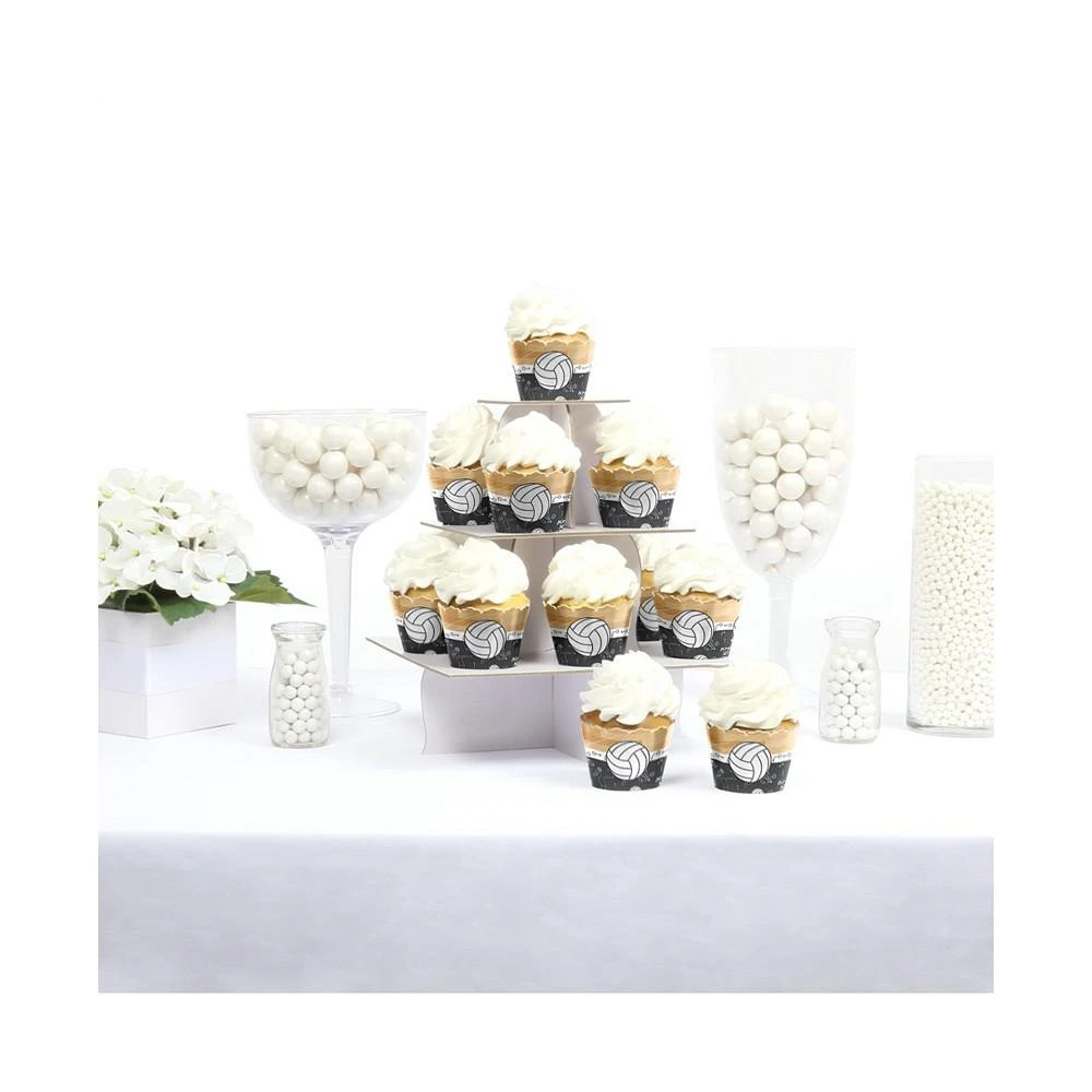 商品Big Dot of Happiness|Bump, Set, Spike - Volleyball - Birthday Party Decor - Cupcake Wrappers - 12 Ct,价格¥82,第3张图片详细描述