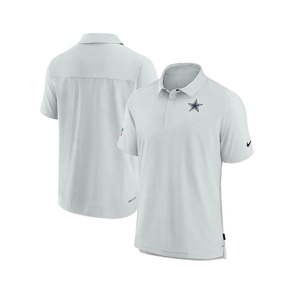 商品NIKE|Men's White Dallas Cowboys Sideline Lockup Performance Polo Shirt,价格¥458,第1张图片