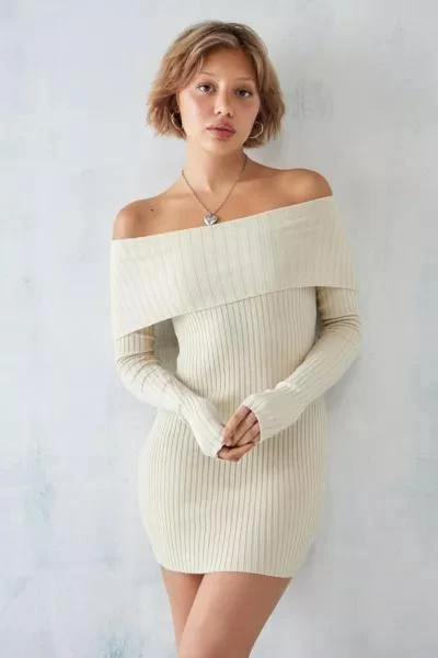 商品Urban Outfitters|UO Tori Off-The-Shoulder Knit Mini Dress,价格¥522,第1张图片