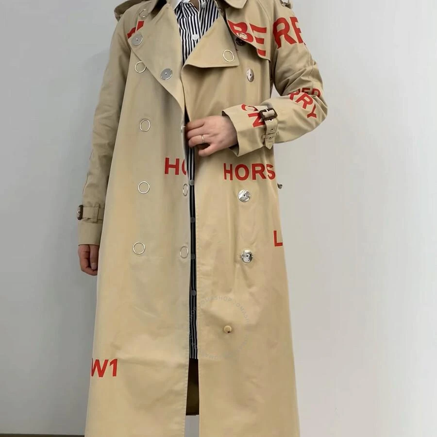 商品Burberry|Horseferry Print Cotton Gabardine Trench Coat,价格¥4882,第1张图片