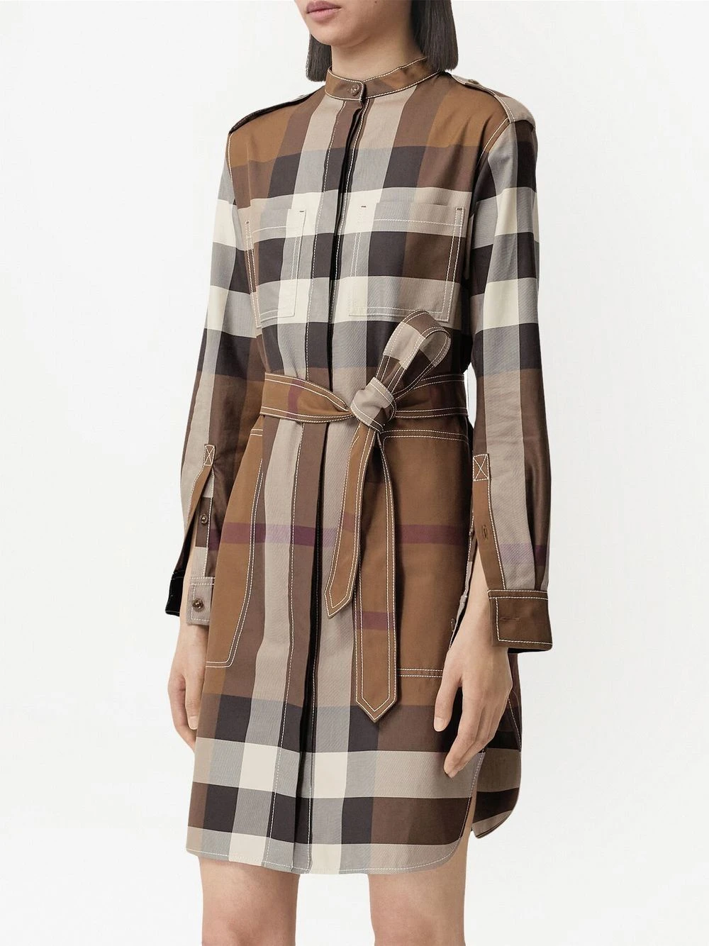 商品Burberry|Burberry 女士连衣裙 8057439A9011 棕色,价格¥5214,第4张图片详细描述