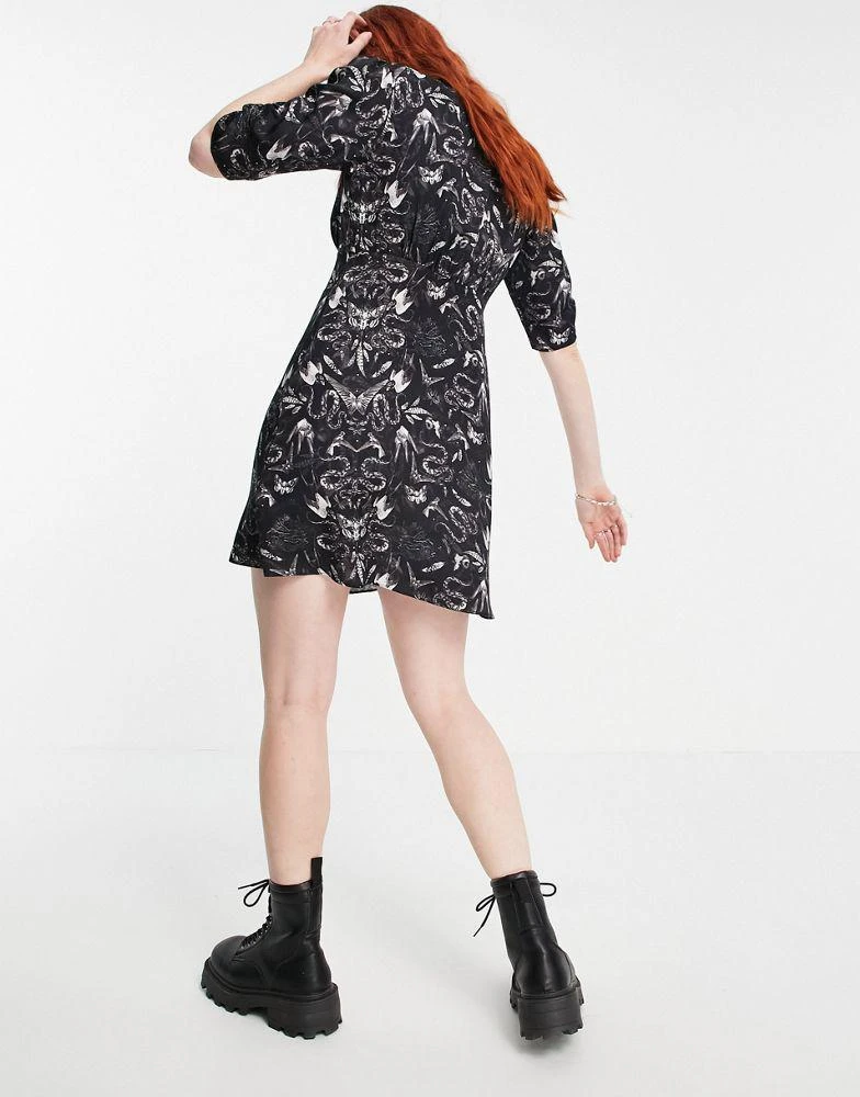 商品ALL SAINTS|AllSaints Kota Somnium snake print dress in black,价格¥1080,第2张图片详细描述