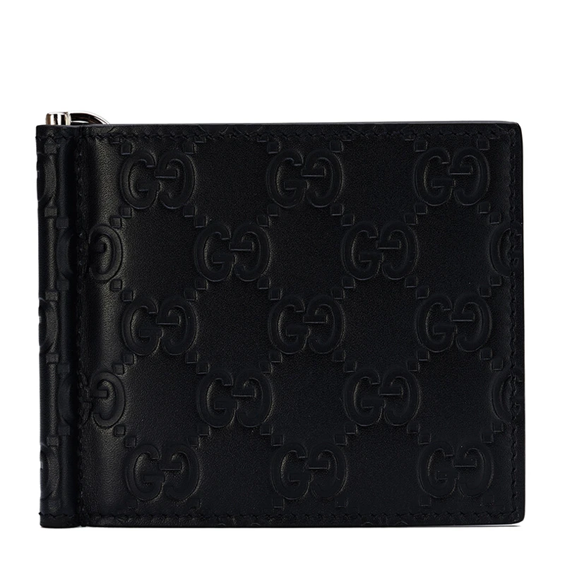 商品[国内直发] Gucci|GUCCI 男士黑色牛皮短款钱包 170580-CWC1N-1000,价格¥3155,第1张图片