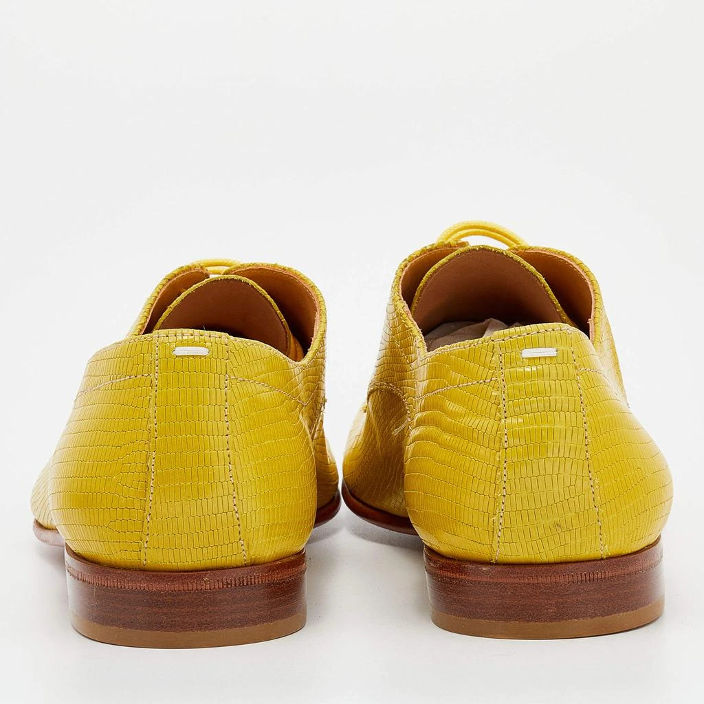 商品[二手商品] MAISON MARGIELA|Maison Martin Margiela Yellow Lizard Embossed Leather Lace Up Derby Size 39,价格¥821,第5张图片详细描述