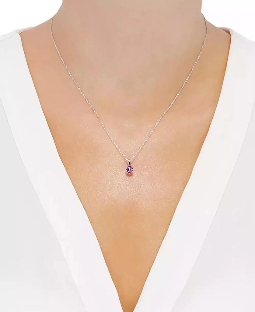 商品Macy's|Birthstone 18" Pendant Necklace in 14k Gold or 14k White Gold,价格¥1147,第2张图片详细描述