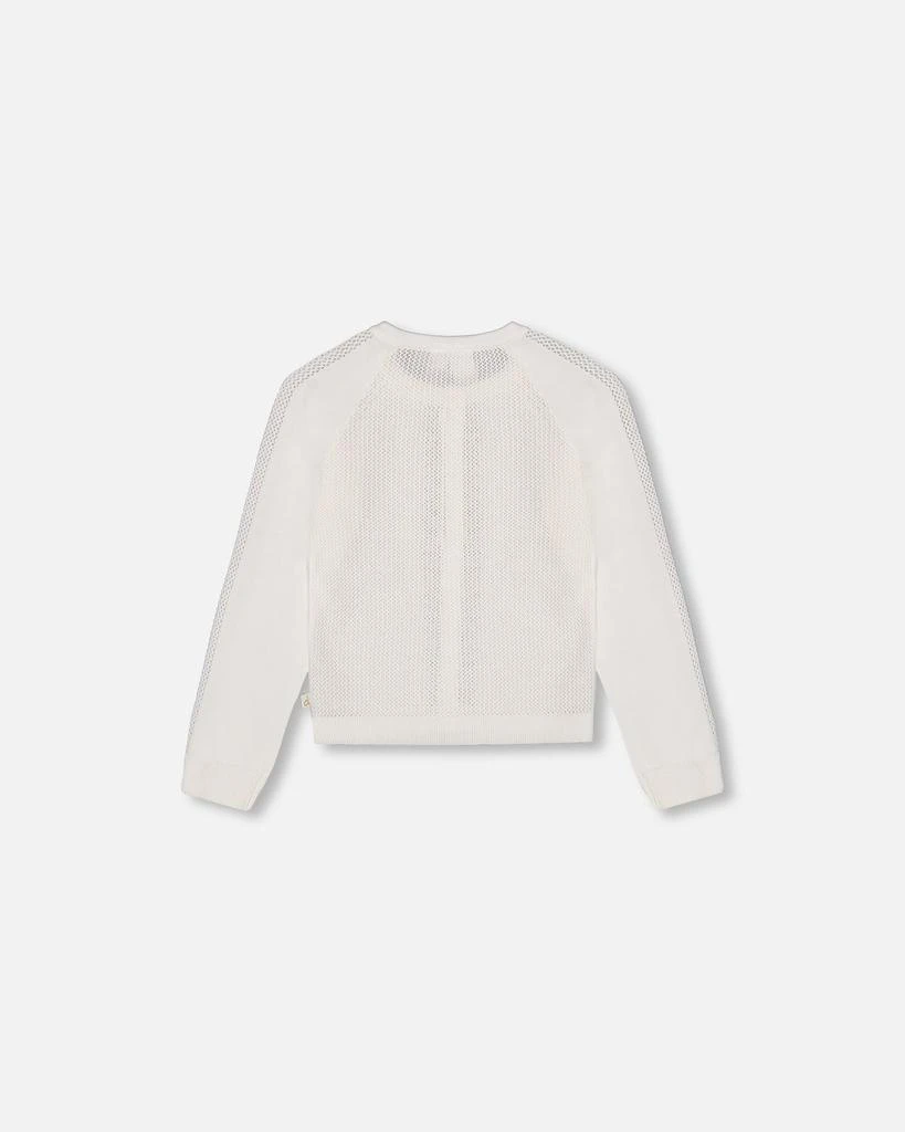 商品Deux par Deux|Knit Cardigan Off White,价格¥477,第3张图片详细描述