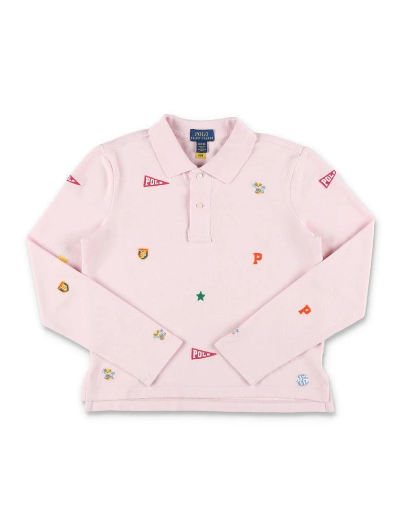 商品Ralph Lauren|Long Sleeves Horses Polo Shirt,价格¥734,第1张图片