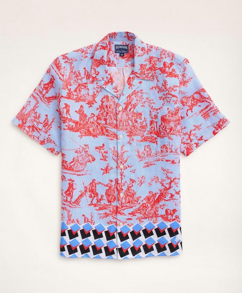 Brooks Brothers Et Vilebrequin Bowling Shirt in the Toile Boy Print商品第5张图片规格展示