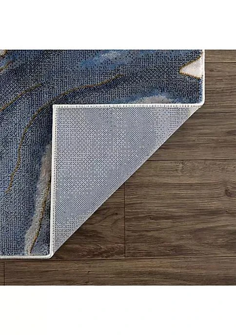 商品belk|Rugs Regal Reg120a Blue Grey Sand Wave Pattern Area Rug 6 X 9,价格¥1128,第5张图片详细描述