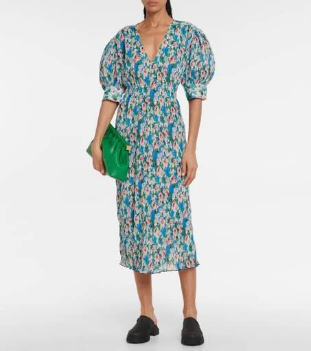 商品Ganni|Floral pleated georgette midi dress,价格¥1649,第2张图片详细描述