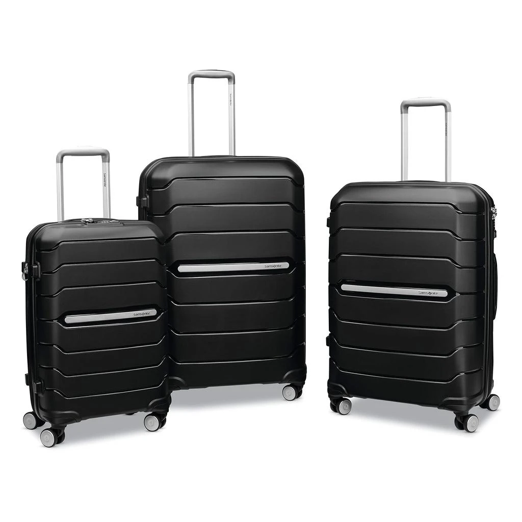 Samsonite Freeform Hardside Expandable with Double Spinner Wheels, Checked-Large 28-Inch, Black 商品