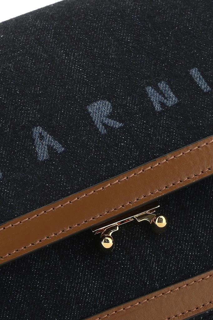 商品Marni|Two-tone leather and denim Trunk crossbody bag,价格¥8508,第3张图片详细描述