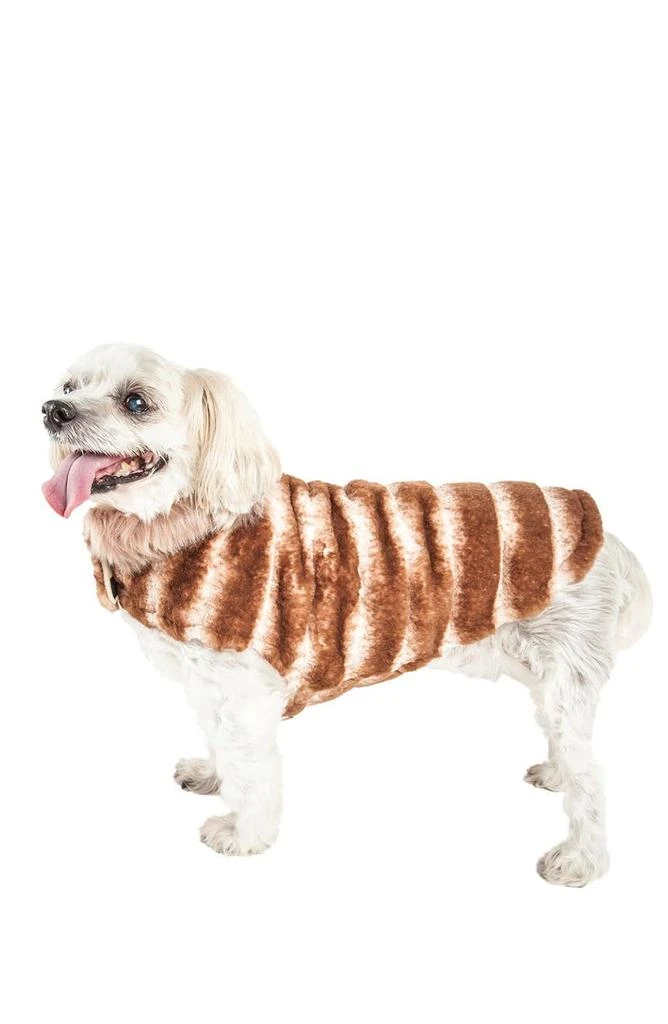 商品PETKIT|Small Brown Faux Fur Tira-Poochoo Dog Coat,价格¥305,第3张图片详细描述