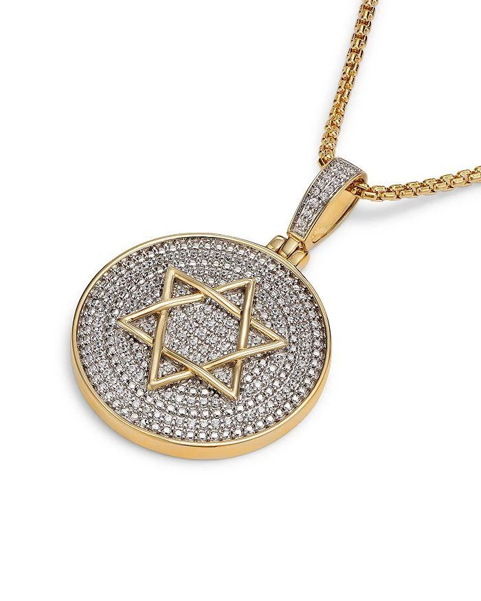 商品Bloomingdale's|Men's Diamond Star of David Medallion Pendant Necklace in 14K Yellow Gold, 0.50 ct. t.w.,价格¥20079,第3张图片详细描述