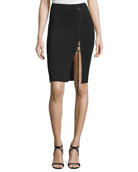 商品Alexander Wang|Lace-Up Pencil Skirt, Pitch,价格¥1534,第4张图片详细描述