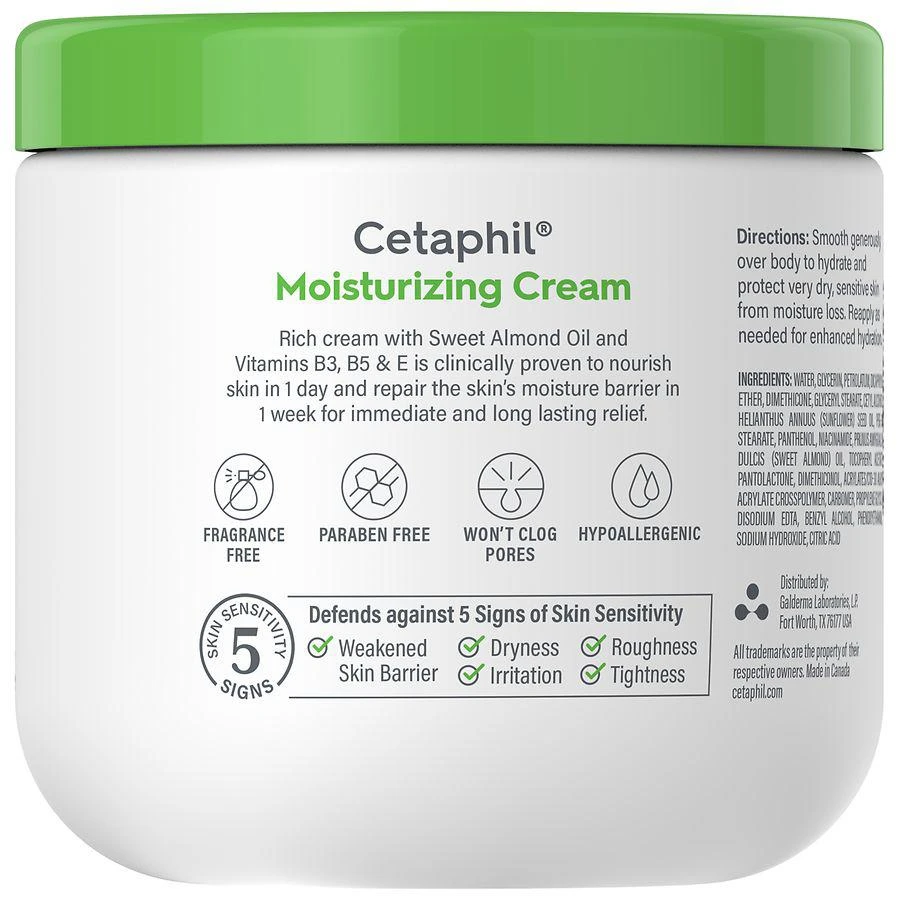 商品Cetaphil|Hydrating Moisturizing Cream for Dry to Very Dry Skin,价格¥119,第2张图片详细描述