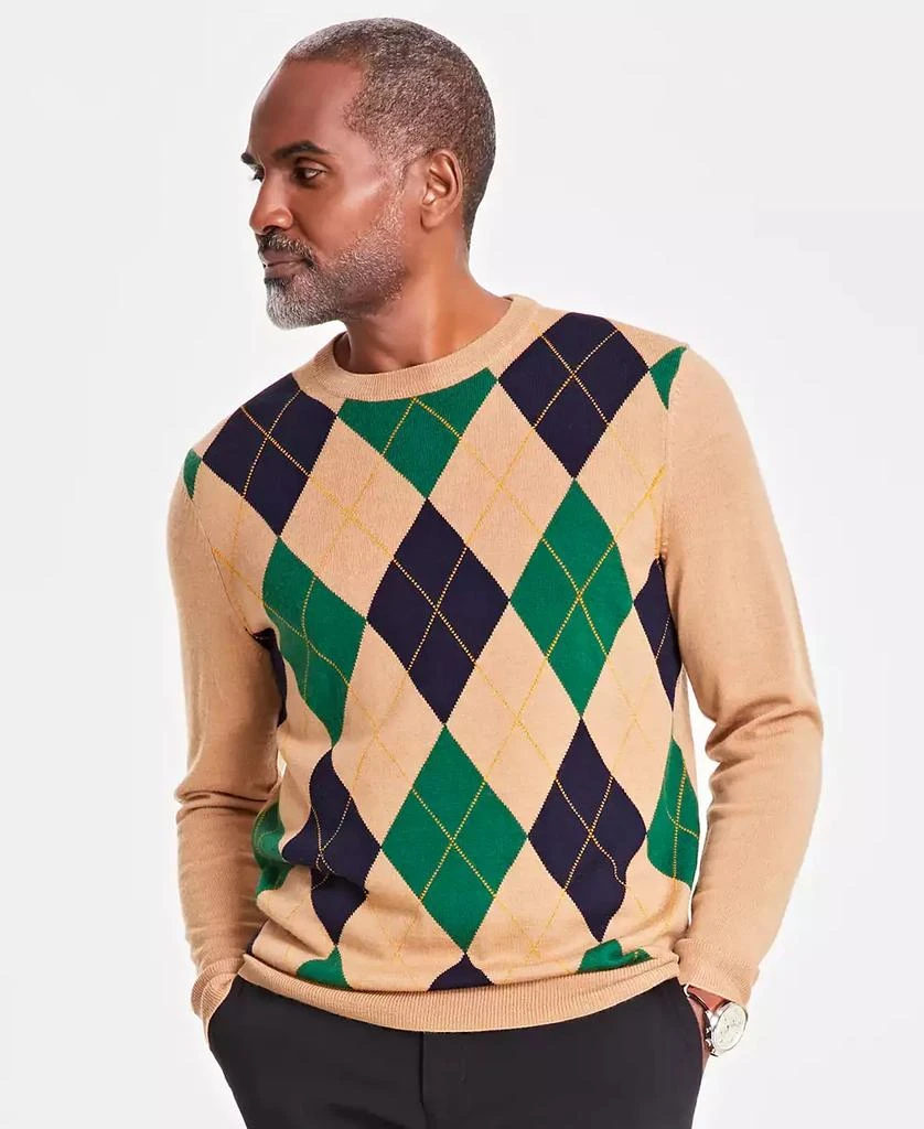 商品Club Room|Men's Argyle Merino Sweater, Created for Macy's,价格¥244,第1张图片