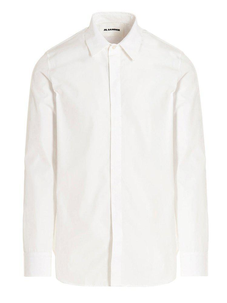 商品Jil Sander|Jil Sander Long-Sleeved Poplin Shirt,价格¥1897-¥2553,第1张图片