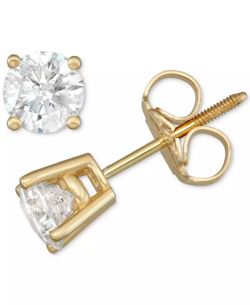 商品Macy's|Diamond Stud Earrings (3/4 ct. t.w.) in 14k White, Yellow or Rose Gold,价格¥1795,第1张图片