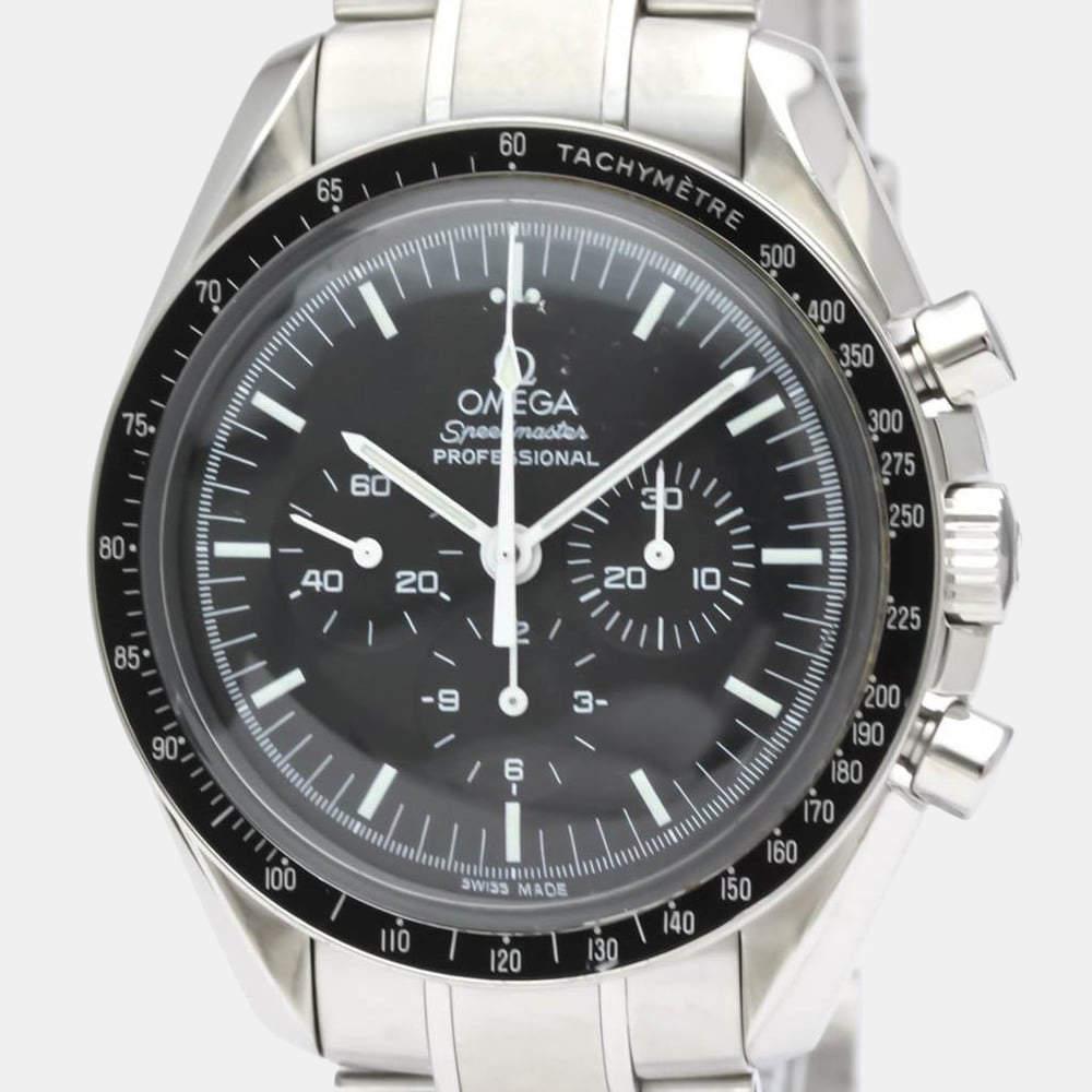 Omega Black Stainless Steel Speedmaster Professional 3570.50 Manual Winding Men's Wristwatch 42 mm商品第2张图片规格展示