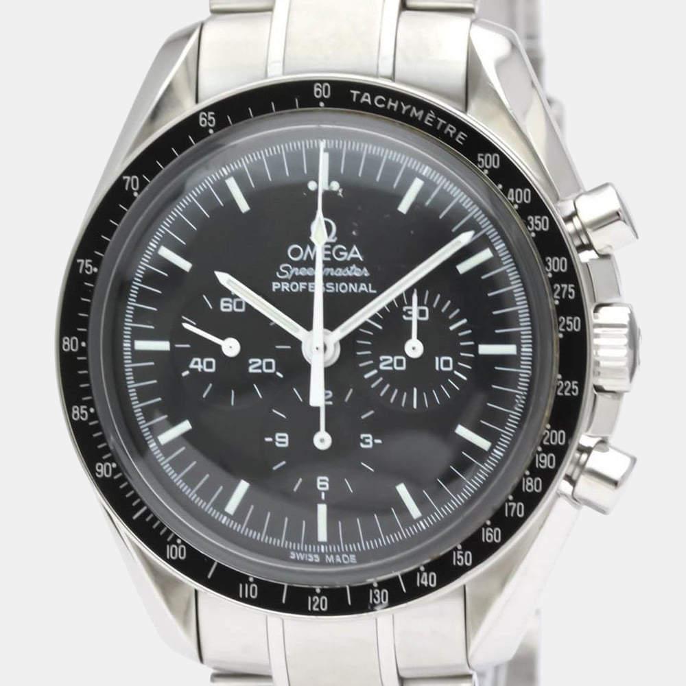 商品[二手商品] Omega|Omega Black Stainless Steel Speedmaster Professional 3570.50 Manual Winding Men's Wristwatch 42 mm,价格¥26723,第4张图片详细描述